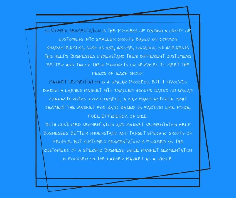 customer segmentation