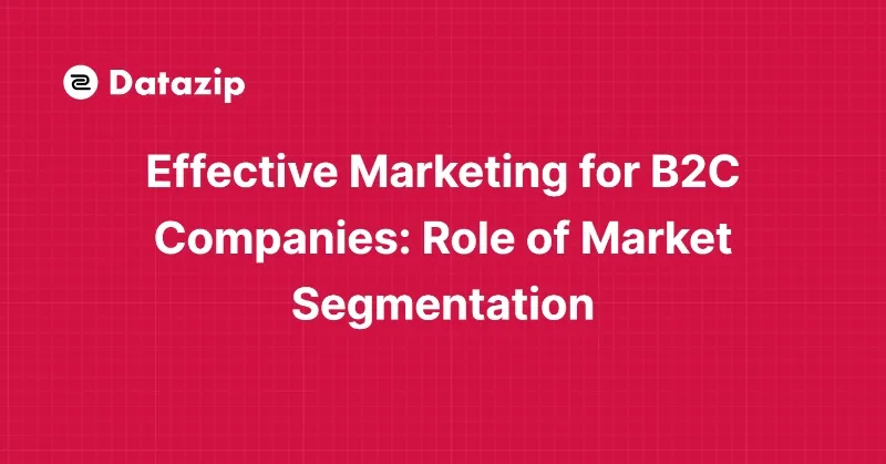 Effective Marketing for B2C Companies - Role of Market Segmentation